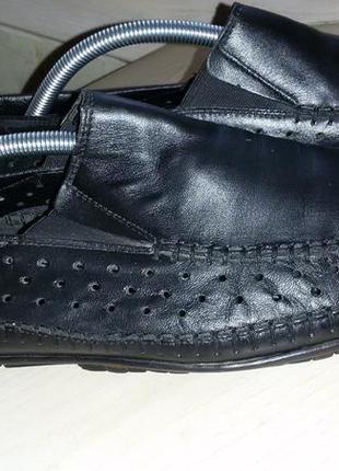 Rieker(немечки)- удобные кожаные туфли-мокасины 46 размер (30,5 см)8 фото
