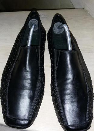 Rieker(немечки)- удобные кожаные туфли-мокасины 46 размер (30,5 см)