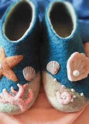 Тапочки валяні з вовни