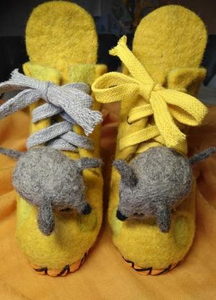 Тапочки валяные из шерсти