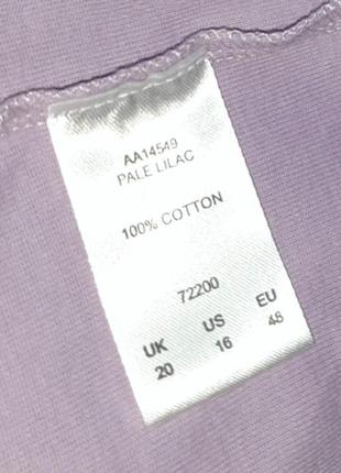 💝2+1=4 лавандовая женская натуральная футболка из хлопка cotton traders, размер 54 - 566 фото