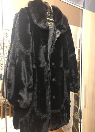 Шуба мутон, норка, каракуль
