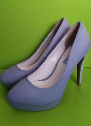Голубые туфли шпилька на платформе dorothi perkins, 7/403 фото
