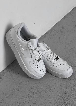 Білі найк форси, white nike air force2 фото