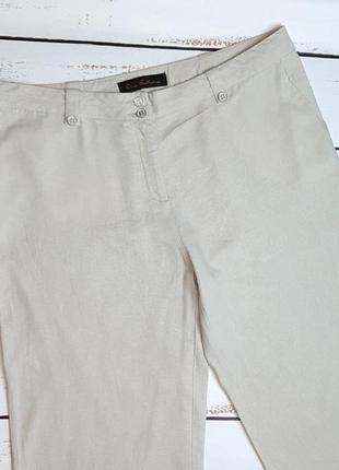 1+1=3 стильные свободные льняные брюки штаны e-vie, размер 50 - 522 фото