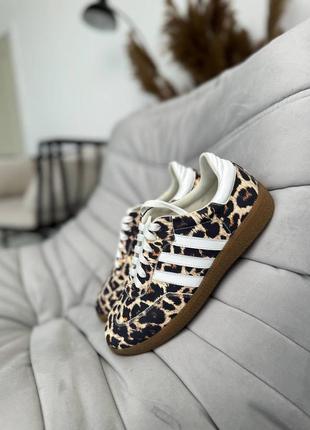 Женские кроссовки из натуральной кожи, леопардовый принт1 фото