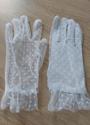 7-38 фатинові рукавички в горох фатиновые перчатки в горошек6 фото