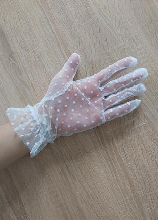 7-38 фатинові рукавички в горох фатиновые перчатки в горошек8 фото