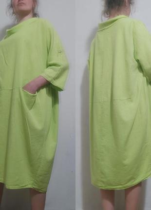 Льняное платье оверсайз в стиле этно, бохо италия2 фото