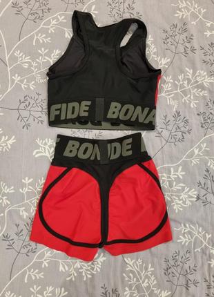 Bona fide: extra sex shorts "red" костюм спортивний топ шорти пуш ап2 фото