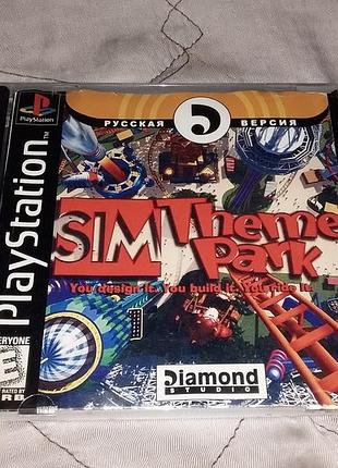Гра sim theme park ps1 sony playstation 1 ps one диск game пс1 сим парк развлечений сони psx