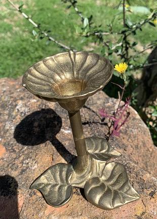 Бронзовый винтажный подсвечник португалия