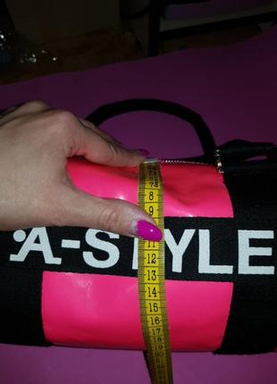 Сумка бочка неон 6