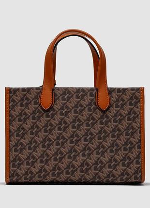 Женская кожаная сумка 👜 michael kors gigi lg grab tote brown5 фото