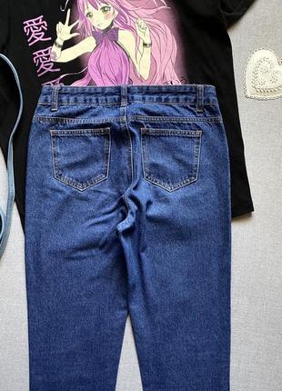 Джинсы, мом, mom, высокая посадка, бойфренды, синие, pvp jeans, 27 размер, zara,7 фото