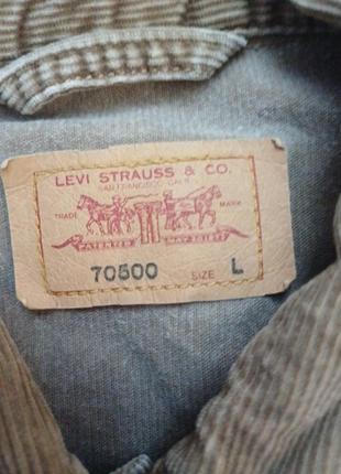 Куртка вельветова  вінтажна vintage  світлокоричнева   levi's 70500size l7 фото