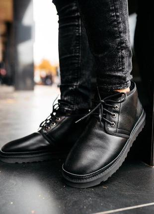 Уги ugg neumel “leather black” угги