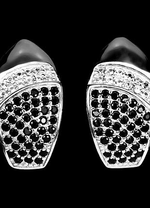Серьги серебро 925 натуральный шпинель