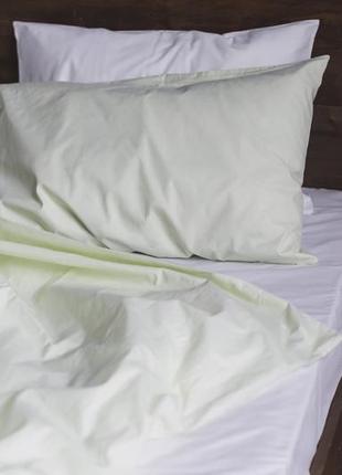 Комплект постельного белья двуспальный shadow lime с натурального хлопка ранфорс 180х210 см2 фото