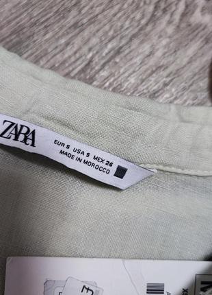 Zara рубашка, сорочка 100% льону (s)2 фото