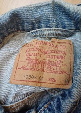 Куртка джинсовая винтажная vintage levi's 70503 04 size м3 фото