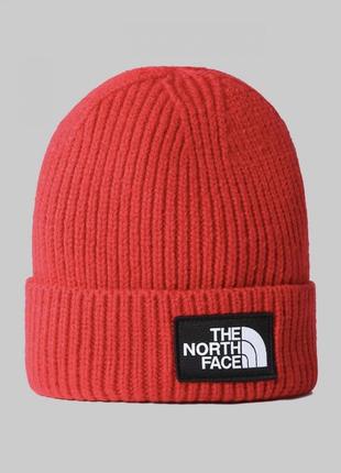 Оригінал the north face шапка one size, червона