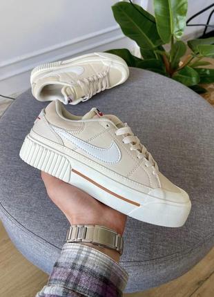 Найк корт легасі кеди nike court legacy lift beige