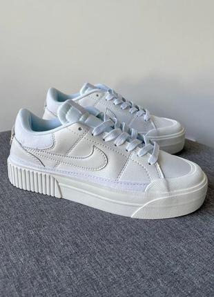 Найк кеды белые nike court legacy lift white