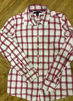 Стильна рубашка в клітинку tommy hilfiger, розмір м.