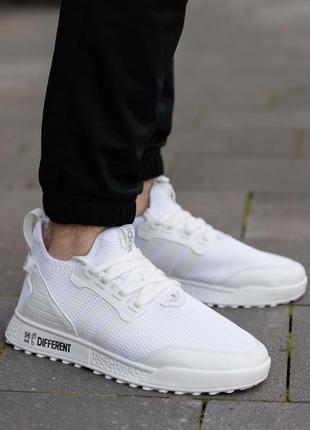 Мужские кроссовки adidas different white6 фото