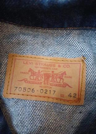 Куртка джинсова вінтажна vintage  темно-синій колір levi's 70506-0217size 428 фото