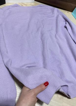 Кардиган брендовый кашемир шерсть лавандового цвета р.хл8 фото