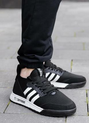 Мужские кроссовки adidas different black white