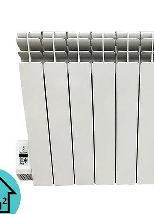 Электрорадиатор масляный алюминиевый electro elite 6sel, 6 секций,12м2, программатор слева, 700 вт