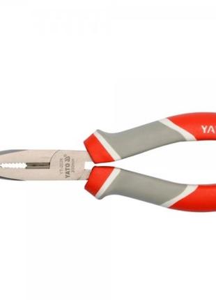 Тонкогубцы гнутые никелированные длина 160мм., yato, (yt-2026)