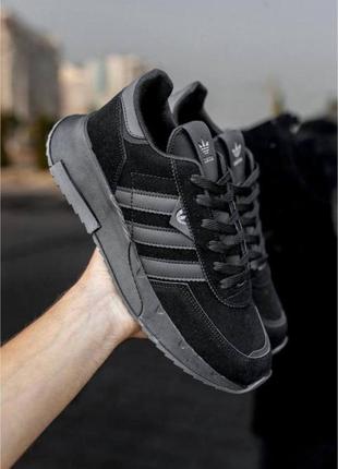 Черные адидас кроссовки, black sneakers adidas2 фото