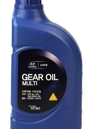 Трансмиссионное масло mobis gear oil multi 80w-90 gl-5 1 л, (02200-00110)