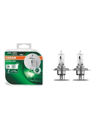 Автолампа h4 ultra life 12v 60/55w p43t - кт 2шт, (64193ult-hcb)