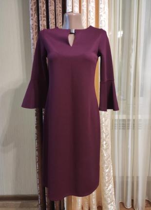 Платье, стильное прямое платье с интересным рукавом