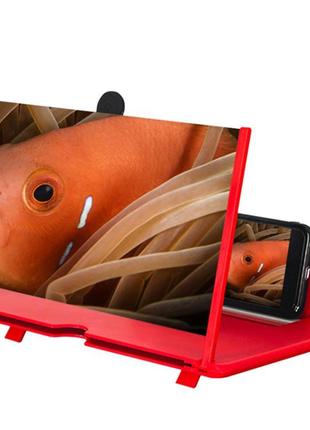 Збільшувач екрану 3d підставка f3 пластик червоний4 фото