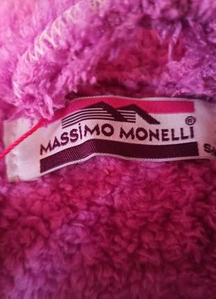 Длинные теплые махровые женские натуральные халаты с капюшоном турция, тм massimo monelli3 фото