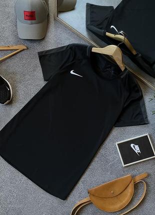 Футболка женская nike dri fit оригинал найк черная спортивная для бега спорта фитнеса тренировок на размер s m
