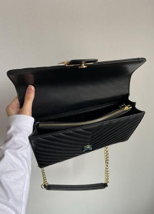 Сумка pinko classic love bag one chevron black/gold4 фото