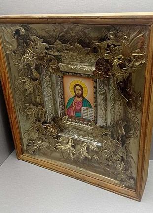Икона б/у икона иисус христос 28*30*5,5 см