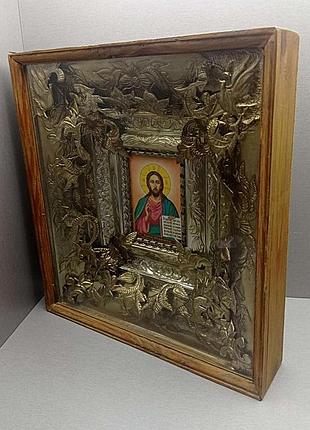 Икона б/у икона иисус христос 28*30*5,5 см