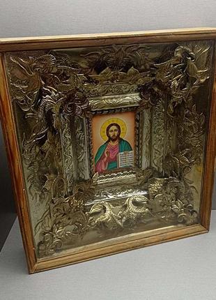 Икона б/у икона иисус христос 28*30*5,5 см