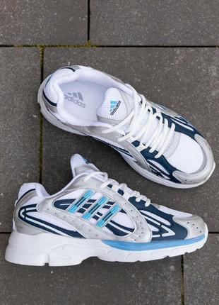 Мужские кроссовки adidas responce triple white blue7 фото