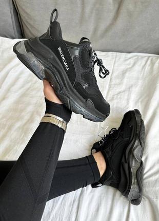 Кросівки balenciaga tripl s clear sole black