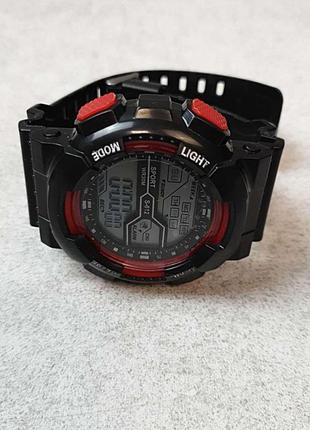 Наручные часы б/у led digital - waterproof sport watch / s1 - red2 фото