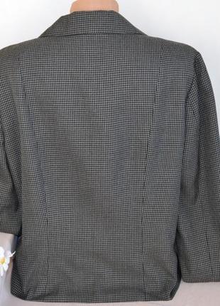 Брендовый серый пиджак жакет блейзер h&m вискоза принт гусиная лапка2 фото
